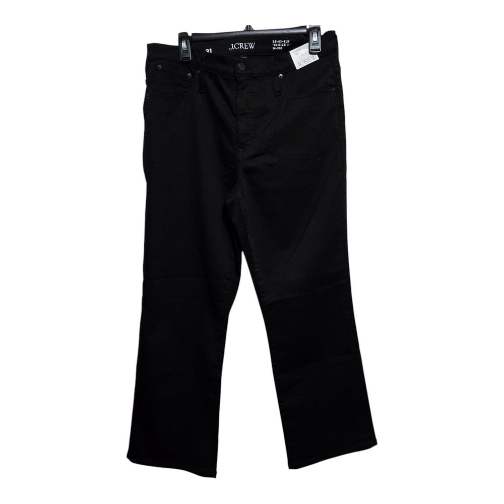 J Crew Jeans 03 Kick Out Black Bootcut Stretch Womens Size 31 NEW